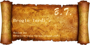 Brogle Teréz névjegykártya